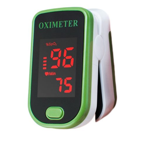 Merač hladiny kyslíka v krvi, pulzný oximeter - malé zariadenie s LCD displejom, ktoré si môžete vziať so sebou kamkoľvek.