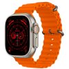 V bunke je text:Ultra watch oranžové inteligentné hodinky bluetooth